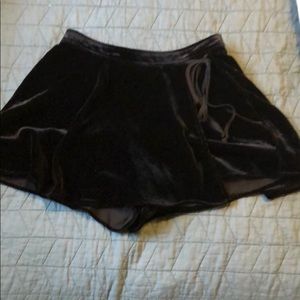 Free people black velvet skirt